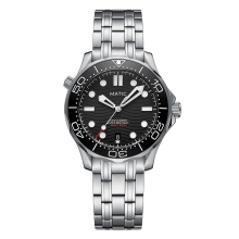 MATIC WATCH DIVER 200M 41mm PT5000 Mechanical Wristwatches [Black Dial with Lumed Bezel Insert]